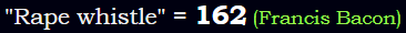 "Rape whistle" = 162 (Francis Bacon)