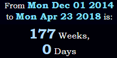 177 Weeks, 0 Days
