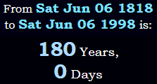 180 Years, 0 Days