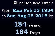 184 Years, 184 Days