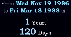 1 Year, 120 Days