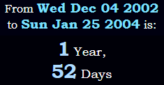 1 Year, 52 Days