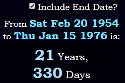 21 years, 330 days
