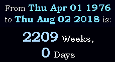 2209 Weeks, 0 Days