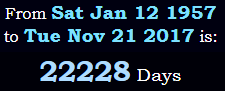 22228 Days