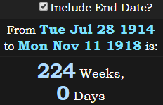 224 Weeks, 0 Days