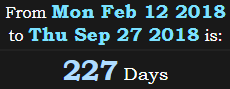 227 Days