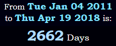 2662 Days