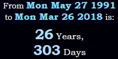 26 Years, 303 Days