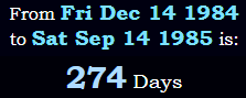 274 Days