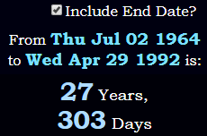 27 Years, 303 Days