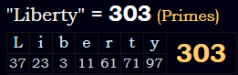 "Liberty" = 303 (Primes)