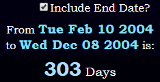303 Days