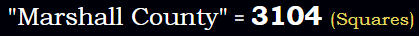 "Marshall County" = 3104 (Squares)