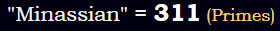 "Minassian" = 311 (Primes)