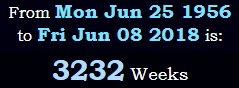 3232 Weeks