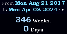346 Weeks, 0 Days
