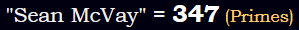 "Sean McVay" = 347 (Primes)