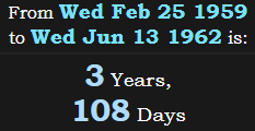 3 Years, 108 Days