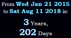 3 Years, 202 Days