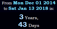 3 Years, 43 Days