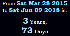 3 Years, 73 Days