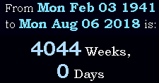4044 Weeks, 0 Days
