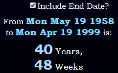 40 Years, 48 Weeks