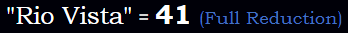 Rio Vista = 41 Reduction