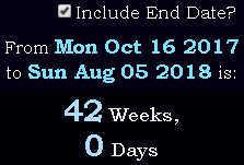 42 Weeks, 0 Days