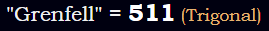 "Grenfell" = 511 (Trigonal)