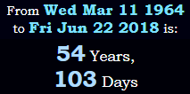 54 Years, 103 Days