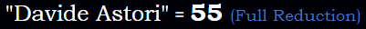 "Davide Astori" = 55 (Full Reduction)