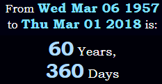 60 years, 360 days