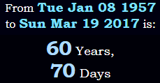 60 Years, 70 Days