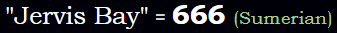 "Jervis Bay" = 666 (Sumerian)