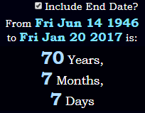 70 Years, 7 Months, 7 Days