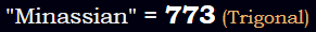 "Minassian" = 773 (Trigonal)