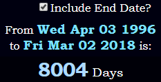 8004 days