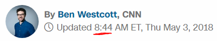 CNN article updated at 8:44 am