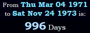 996 days