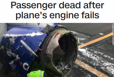 Passenger dead after plane's engine fails