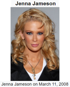 Jenna Jameson on March 11th, 2008 at age 33