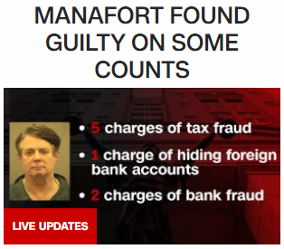 MANAFORT FOUND GUILTY ON SOME COUNTS