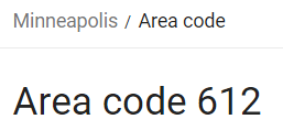 Area code 612