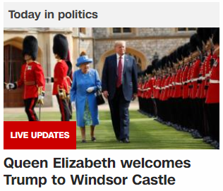 Queen Elizabeth welcomes Trump to Windsor Castle
