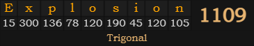 "Explosion" = 1109 (Trigonal)