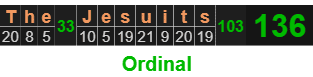 "The Jesuits" = 136 (Ordinal)