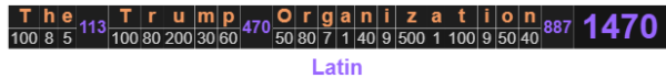 The Trump Organization = 1470 Jewish