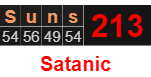 Suns = 213 Satanic